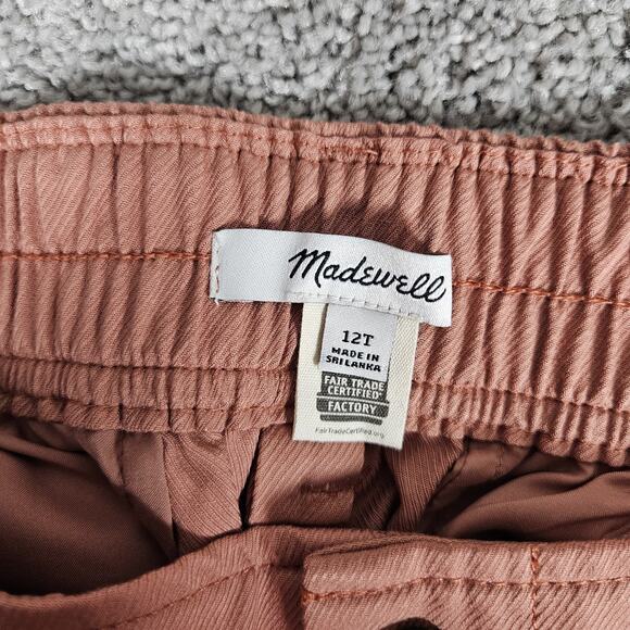 Madewell Pants Womens 12 Tall Neale Straight Leg Drapeweave High Rise Pleated - Picture 5 of 13